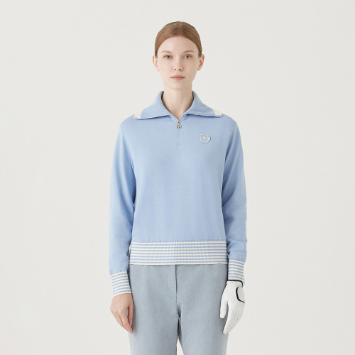 Женский свитер на полумолнии с ветрозащитой Light Blue IW0ERD40241