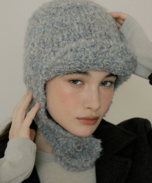 SOFT EARFLAP HAT MINT GRAY