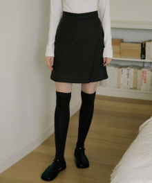 EOT WOOL WRAP MINI SKIRT COCOA