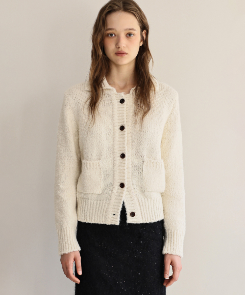 Eve collar cardigan (ivory)