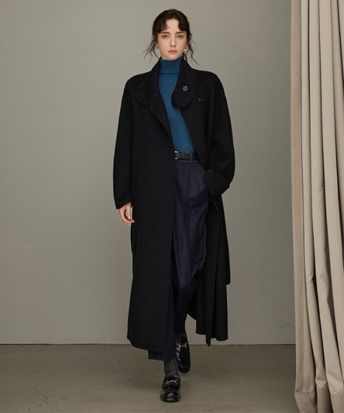 CLASSIC HANDMADE TRENCH COAT_NFCT4150 (BLACK)