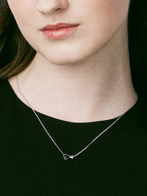 ◇VINTAGE HOLLYWOOD◇ Petit Two Heart Necklace_VH249ONE003M 빈티지헐리우드(VINTAGE HOLLYWOOD) Petit Two Heart