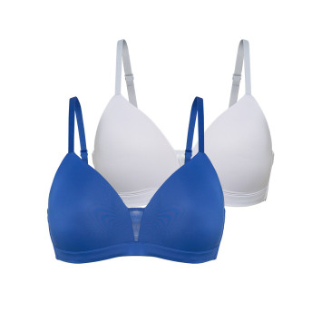 SKINON DAILY WIRELESS BRA [BLUE, GRAY 2PC]