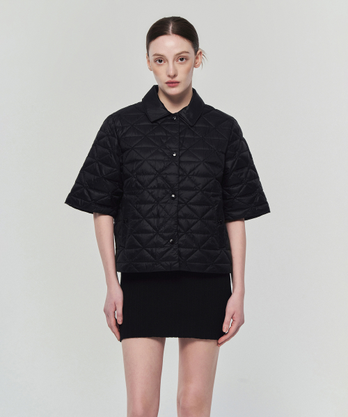Женский пуховик с коротким рукавом Cocorin (Black)