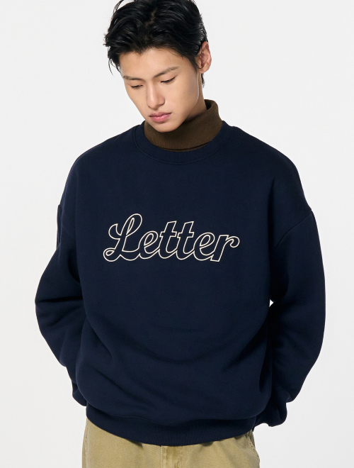 Свитшот UNISEX с начесом и принтом [NAVY] / SBD4U02010