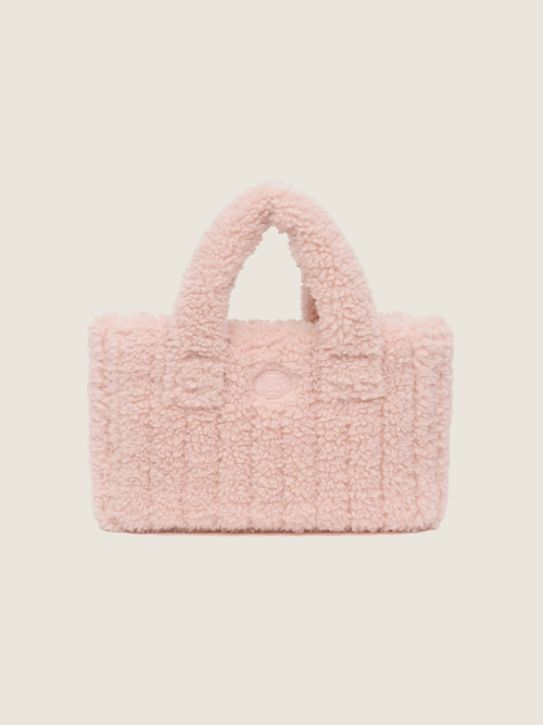 Musinsa Sienne Shearing Bear Padding Bag Baby Pink