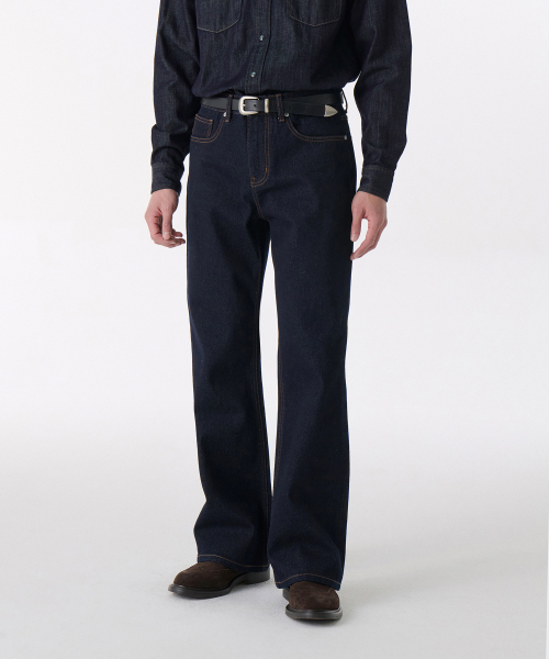 FLARE DENIM PANTS [DEEP INDIGO]