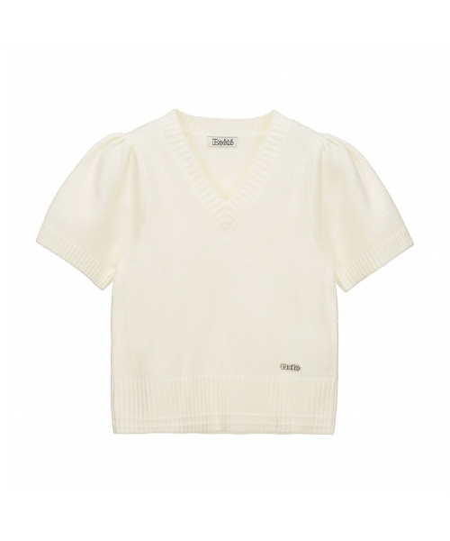 v-neck puff half knit- U1C32KPO060