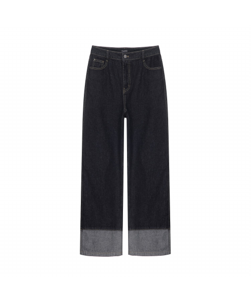 set-up rollup wide denim pt- U1C32DSL910