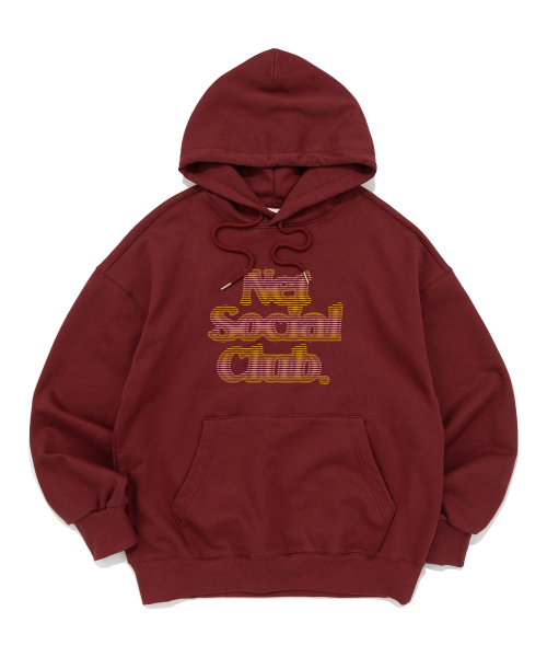 BLUR LOGO HOOD (BURGUNDY)