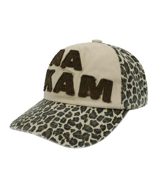 MUSINSA公式 | AAKAM Leopard Patch Cotton Ball Cap (Brown)