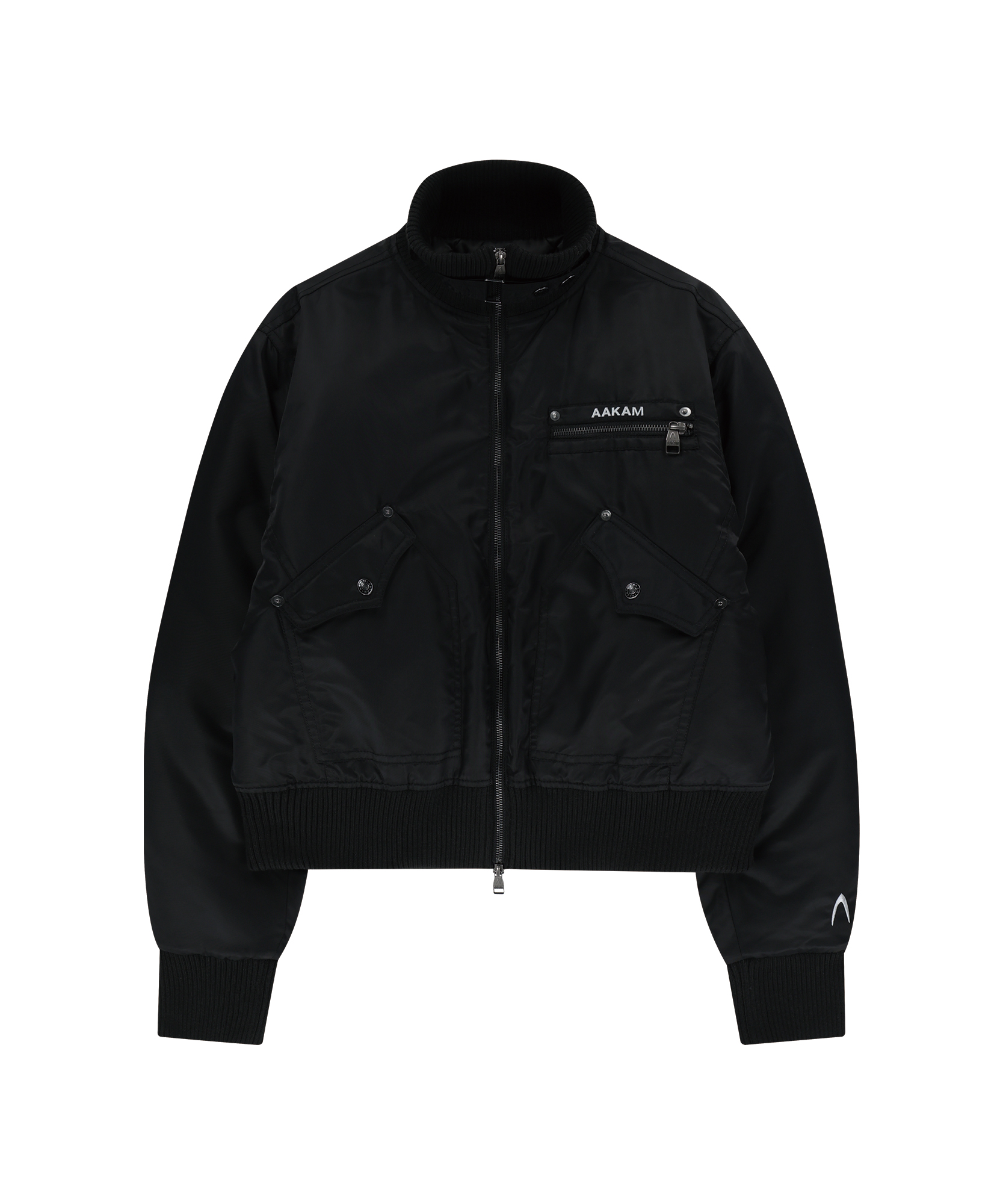 High-Neck MA-1 Jacket (Black)