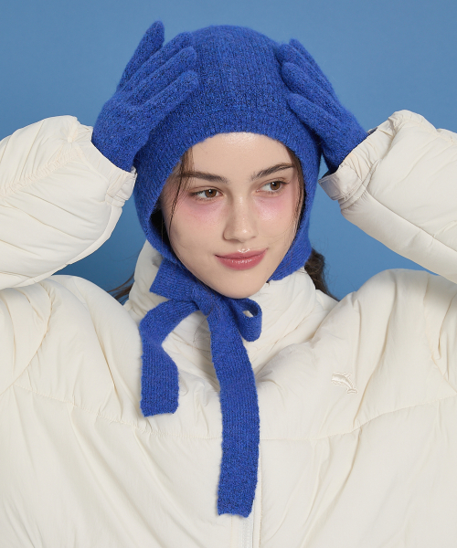 와이케이() 헤어리 리본 바라클라바 블루 상품 이미지