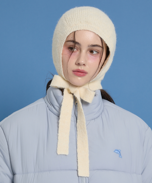 와이케이() [지쑹쑹 PICK] 헤어리 리본 바라클라바 아이보리 상품 이미지