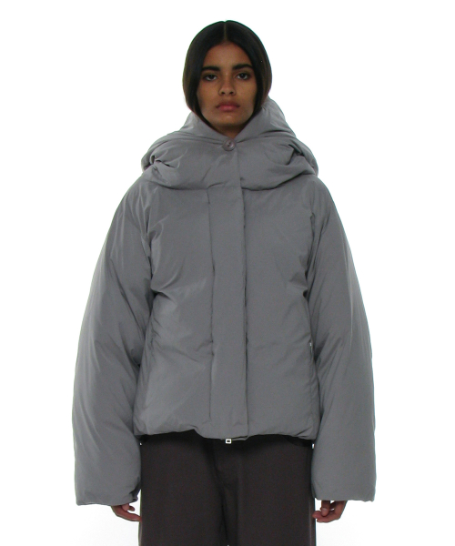 Парка с широким воротником и утеплителем 3M_Light Grey