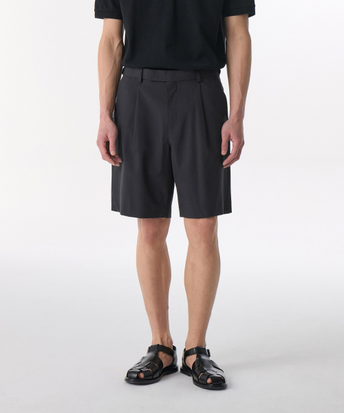 [무신사 스탠다드] [쿨탠다드] 히든 밴딩 하프 슬랙스 [건메탈] MMBPS303-GT