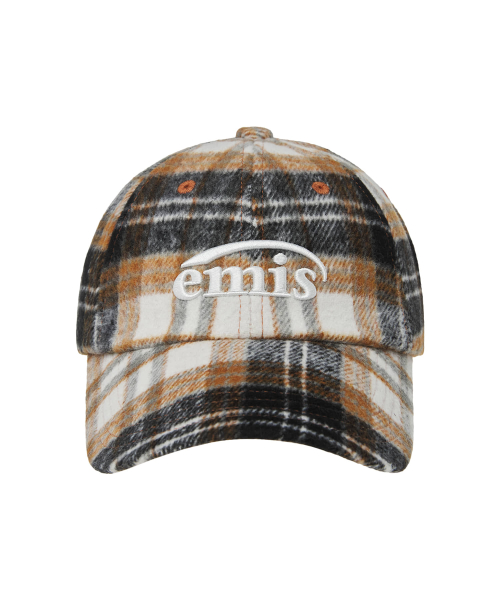 이미스(EMIS) MULTI COLOR CHECK BALL CAP-ORANGE - 사이즈