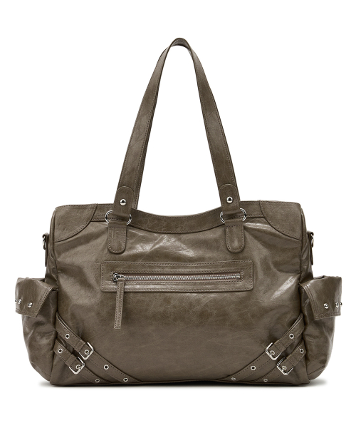 韓国ファッション【DEINET】STUD POCKET BIG BAG 全4種 DEINET STUD POCKET BIG BAG