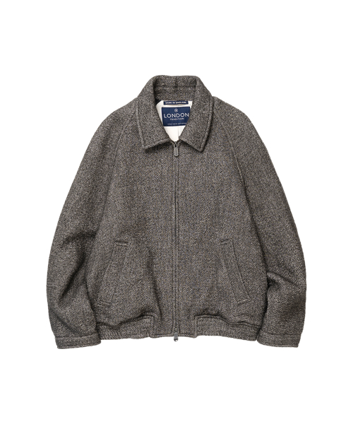 Twill Collar Wool Blouson - Brown 2373