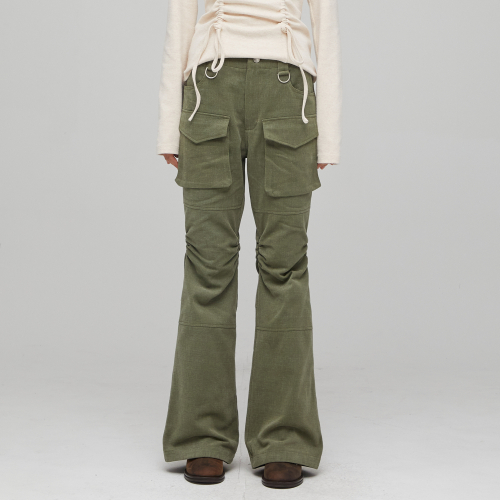 BOOTCUT CARGO PANTS KHAKI BQ4WP009