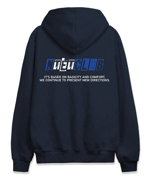 Худи на молнии CONTINUE [Navy] (с начесом на выбор)