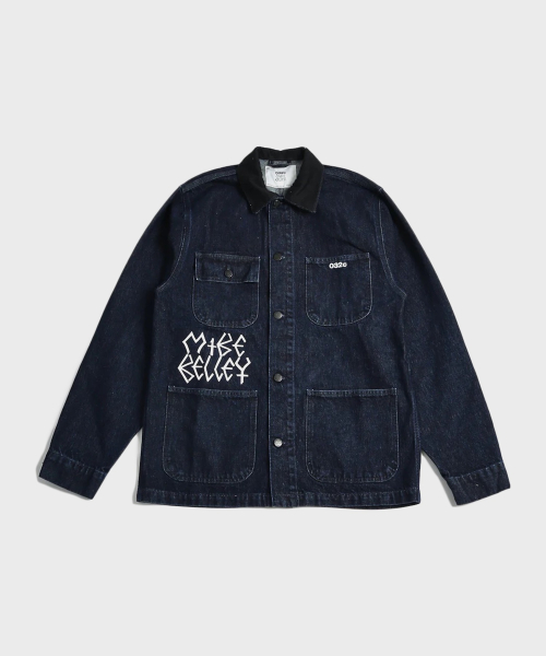 (U) Джинсовая куртка MIKE KELLY BLOOD AND SOIL DENIM JACKET DARK BLUE