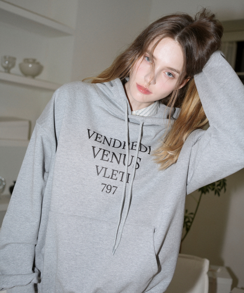 [Unisex] Tentadumble Oversized Logo Hoodie (Gray)