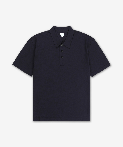 Легкое хлопковое поло BV с вышивкой, Dark Navy / 796163V4DG01177