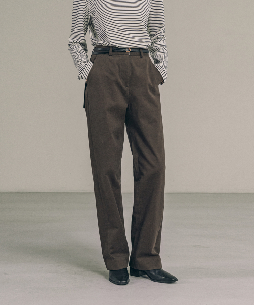 Брюки SIPT7138 на флисе Cotton Formal Pants_Dark brown
