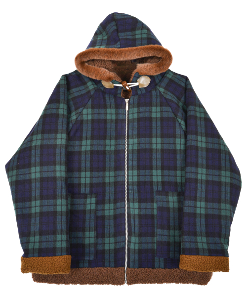 Худи реглан green check ONE SIZE