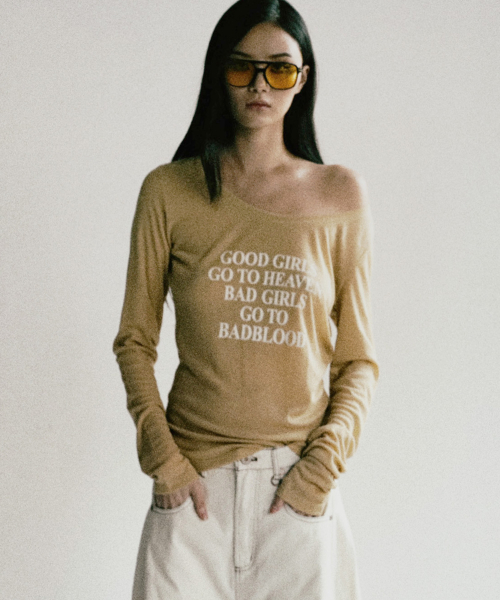 MUSINSA | BADBLOOD Bad Girls Loose Fit Top - Sand