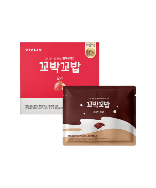 비브리브(VIVLIV) 꼬박꼬밥 단백질 쉐이크 40g 7포입 10종 택1 + 프로틴 시리얼 5개입 2종 택1 - 후기 | 무신사