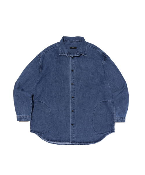 Джинсовая рубашка-куртка премиум (Medium Blue)