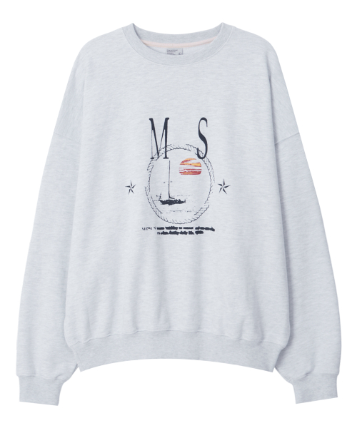 MS Yacht Sweat Рубашка-Light Grey
