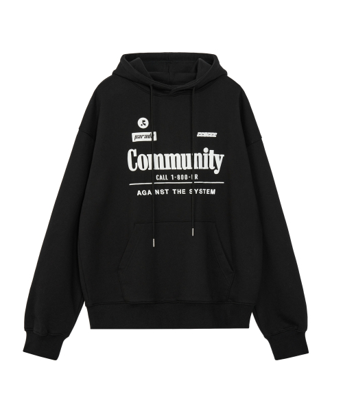 RR COMMUNITY OVERSIZED Худи - BLACK