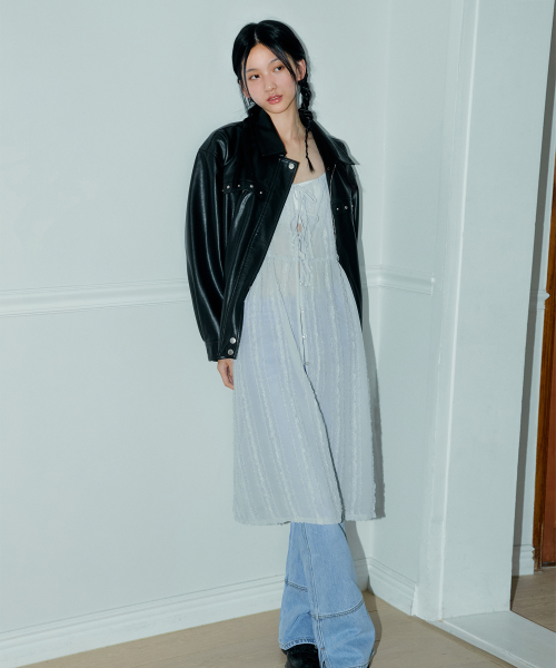마가린핑거스(MARGARIN FINGERS) LACE CHIFFON ONE PIECE (GREY