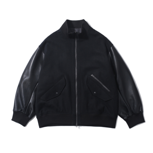 [AW23]STAND Воротник VARSITY Куртка / BLACK