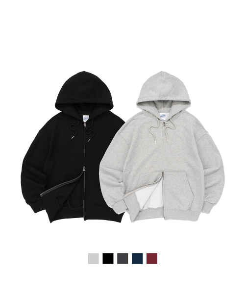 [2PACK] BECANVAS Оверфит 2WAY HOOD На молнии - 5COLOR