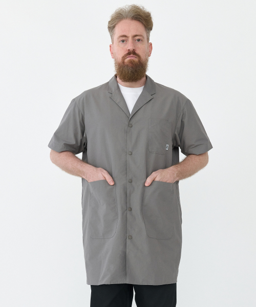 Пальто-фартук с коротким рукавом (Grey)