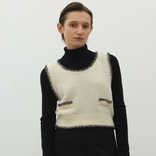 MONO STITCH WOOL BOUCLE Жилет(VT-0274)