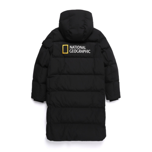 내셔널지오그래픽() N244UDW860 카이만 프로 롱기장 구스 다운 점퍼 BIG LOGO BLACK 상품 이미지