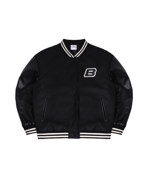 본투윈 VARSITY QUILTING JACKET [BLACK]