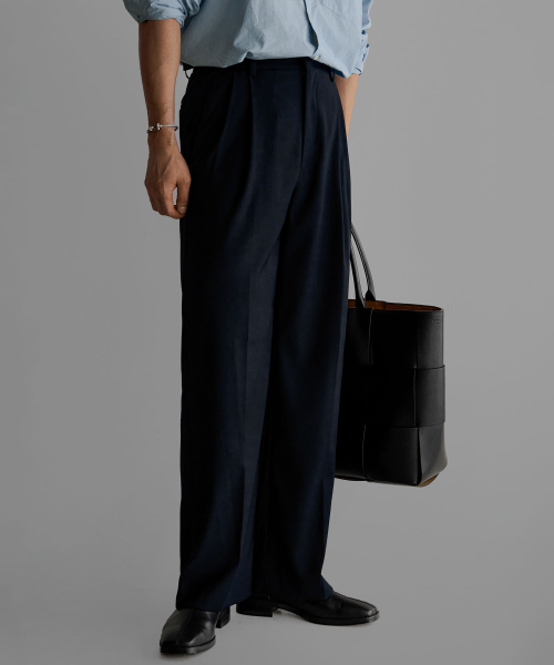 Широкие брюки TR с хлястиком Navy