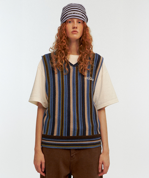 Between Knit Vest Blue