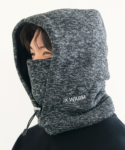 남여공용 방한 후드 넥워머 바라클라바 블랙