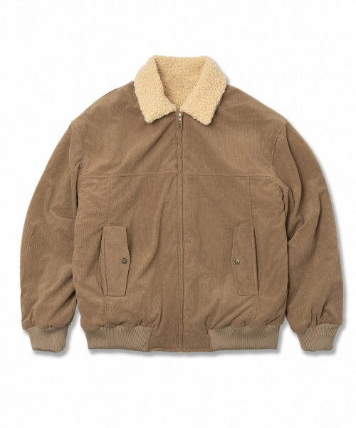 Вельветовый бомбер шерпа (Beige)