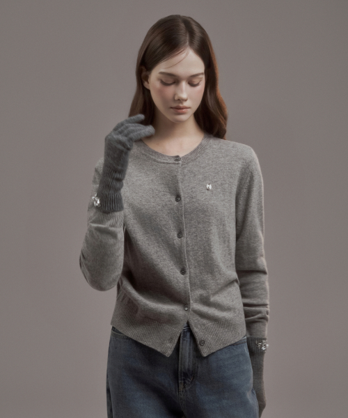 Christie Wool Knit Cardigan - Grey