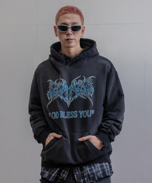 BC Stone Washing Hoodie Vintage Black