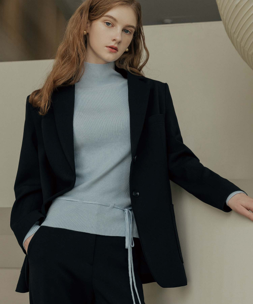 Deva Wool Button Куртка _ Чёрная