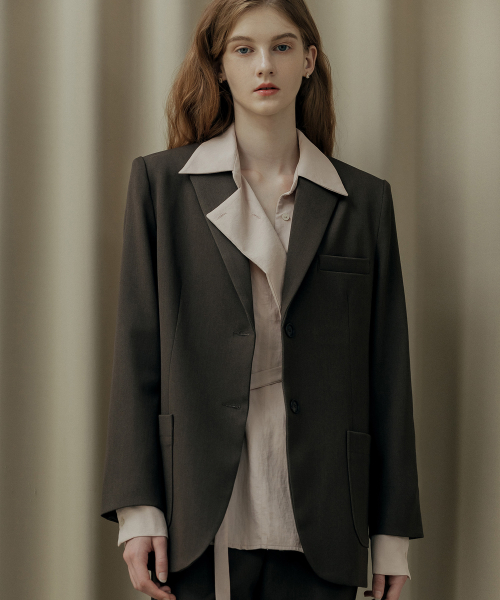 Deva Wool Button Куртка _ Коричневый